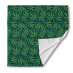 Dark Green Hemp Pattern Print Silk Bandana
