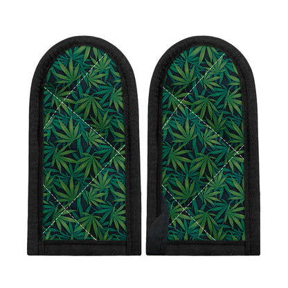 Dark Green Hemp Pattern Print Skillet Handle Cover