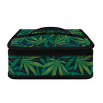 Dark Green Hemp Pattern Print Small Lunch Bag