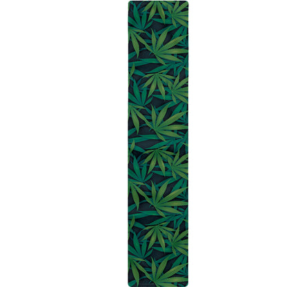 Dark Green Hemp Pattern Print Table Runner