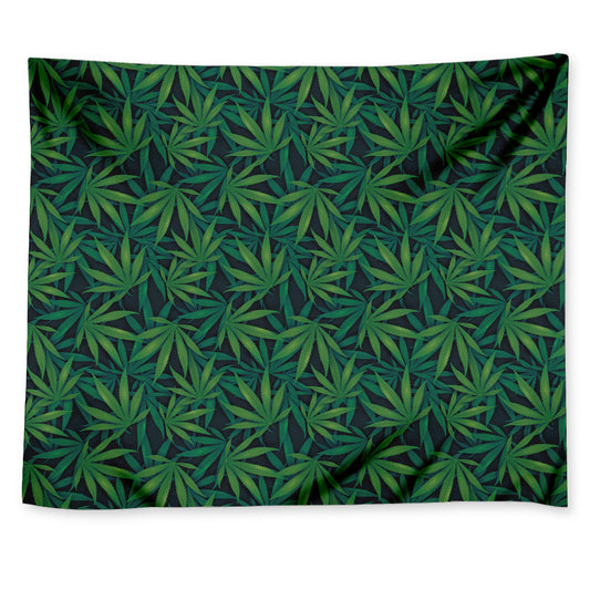Dark Green Hemp Pattern Print Tapestry