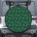 Dark Green Hemp Pattern Print Tire Cover