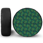 Dark Green Hemp Pattern Print Tire Cover