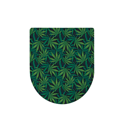 Dark Green Hemp Pattern Print Toilet Lid Cover