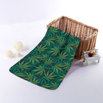 Dark Green Hemp Pattern Print Towel