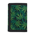 Dark Green Hemp Pattern Print Trifold Wallet