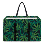 Dark Green Hemp Pattern Print Utility Tote Bag