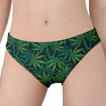 Dark Green Hemp Pattern Print Women's Panties