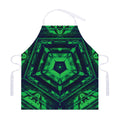 Dark Green Kaleidoscope Print Adjustable Apron