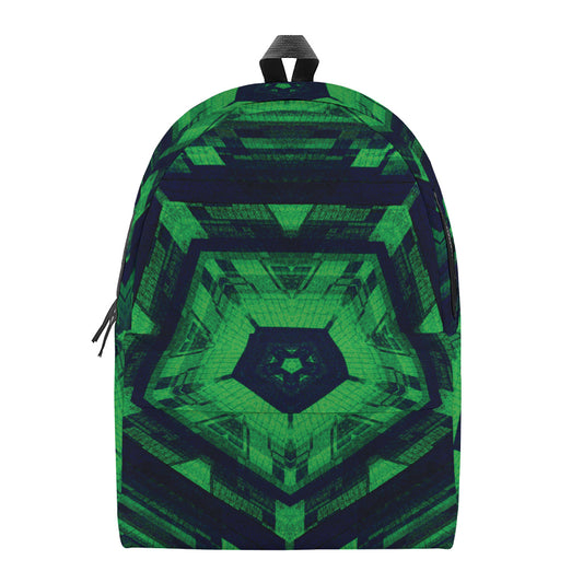 Dark Green Kaleidoscope Print Backpack
