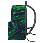 Dark Green Kaleidoscope Print Backpack