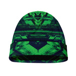 Dark Green Kaleidoscope Print Beanie