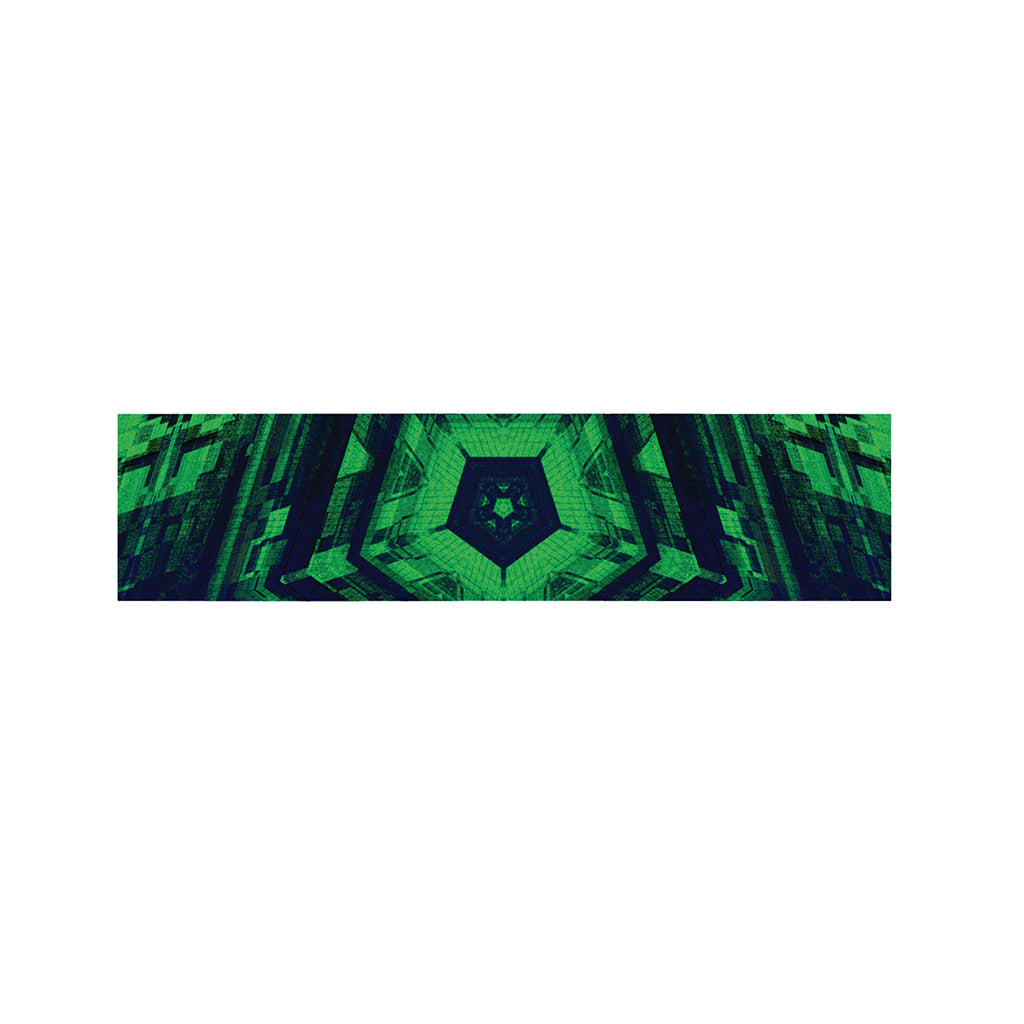 Dark Green Kaleidoscope Print Bed Runner