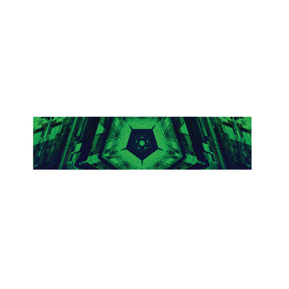 Dark Green Kaleidoscope Print Bed Runner