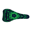 Dark Green Kaleidoscope Print Bicycle Seat Cover