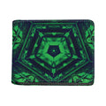 Dark Green Kaleidoscope Print Bifold Wallet
