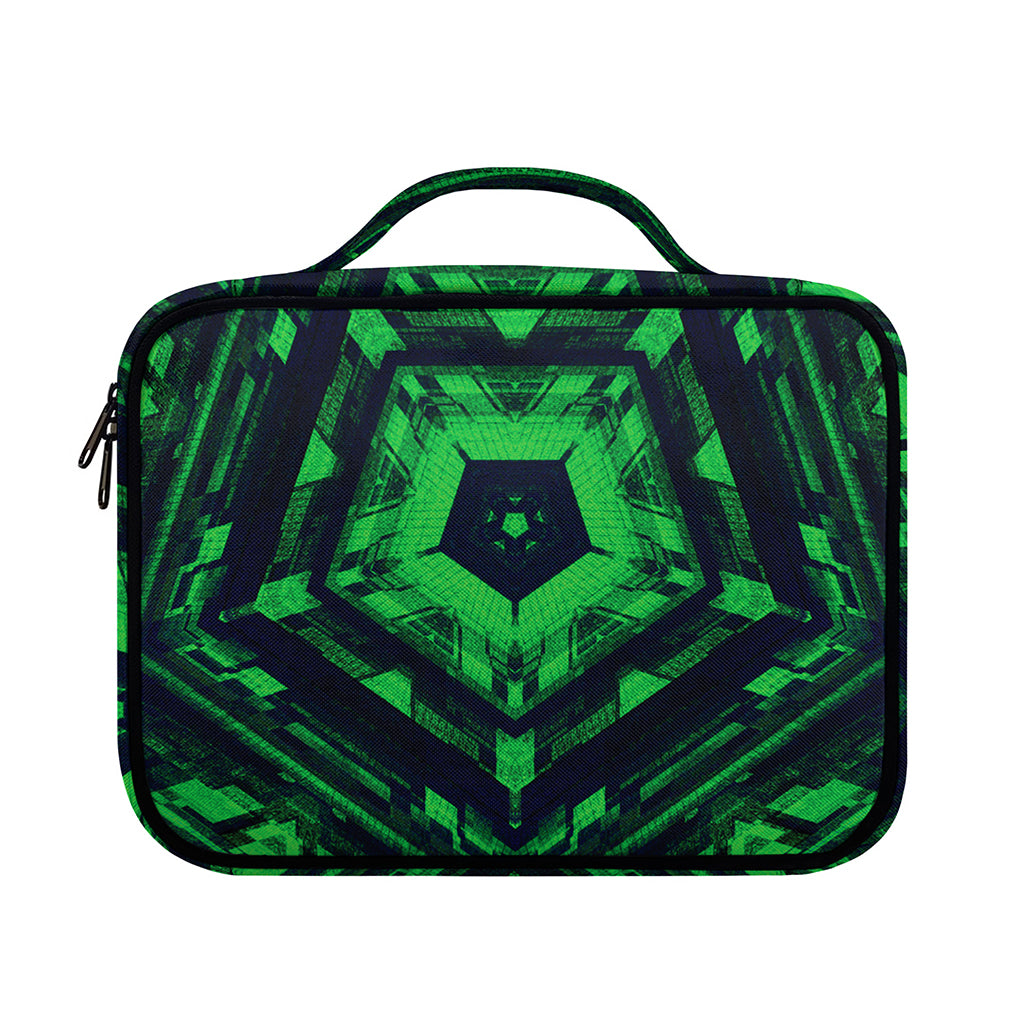 Dark Green Kaleidoscope Print Briefcase Bible Bag