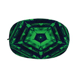 Dark Green Kaleidoscope Print Car Side Mirror Covers