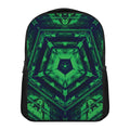Dark Green Kaleidoscope Print Casual Backpack