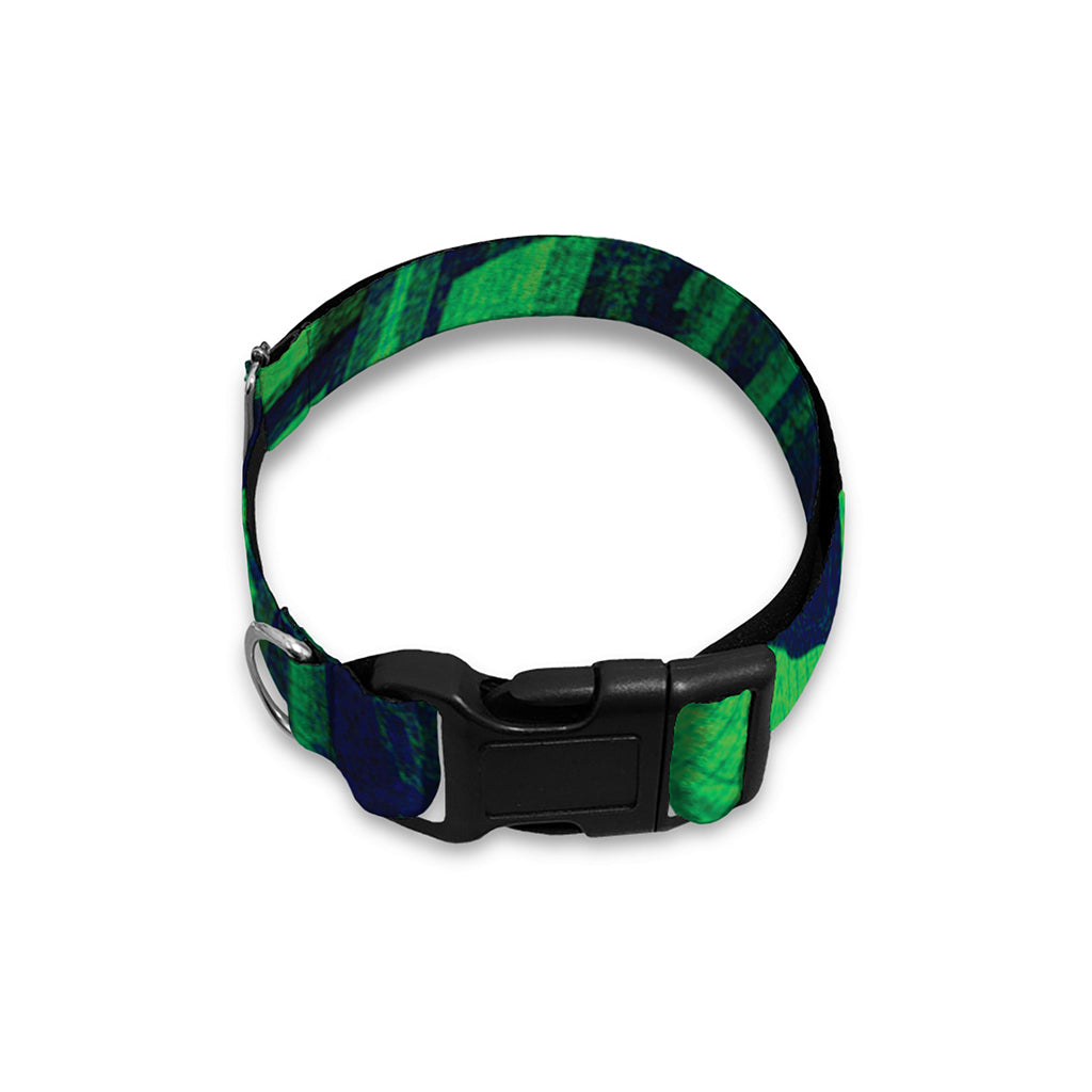 Dark Green Kaleidoscope Print Dog Collar