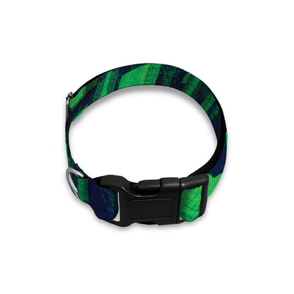 Dark Green Kaleidoscope Print Dog Collar