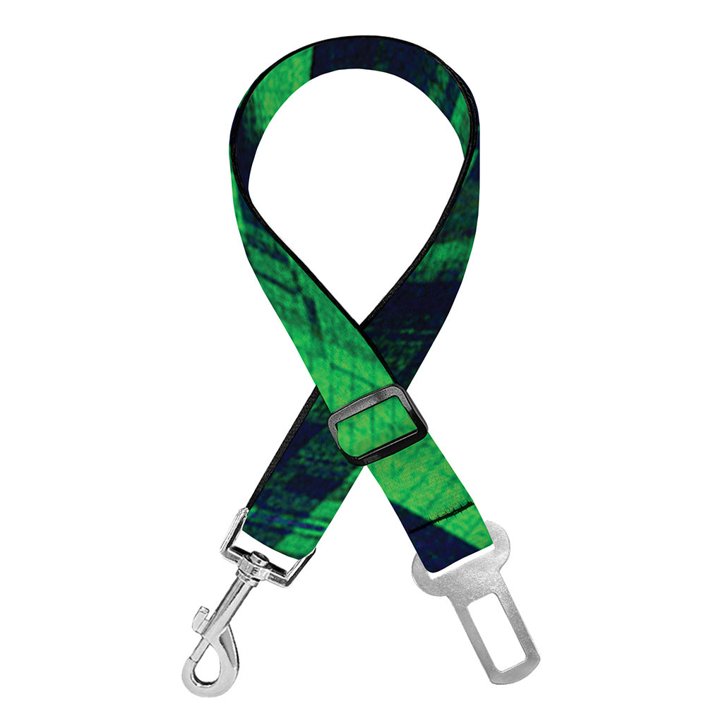 Dark Green Kaleidoscope Print Dog Seat Belt