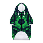 Dark Green Kaleidoscope Print Dog Zip Up Hoodie