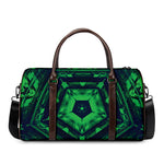 Dark Green Kaleidoscope Print Duffle Bag