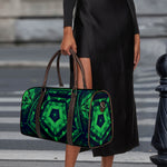 Dark Green Kaleidoscope Print Duffle Bag