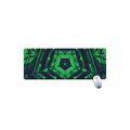 Dark Green Kaleidoscope Print Extended Mouse Pad
