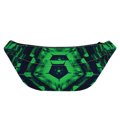Dark Green Kaleidoscope Print Fanny Pack