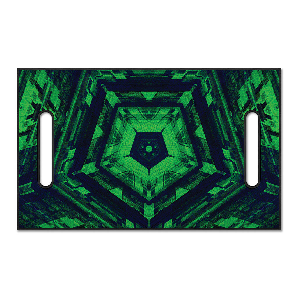 Dark Green Kaleidoscope Print Golf Cart Seat Cover