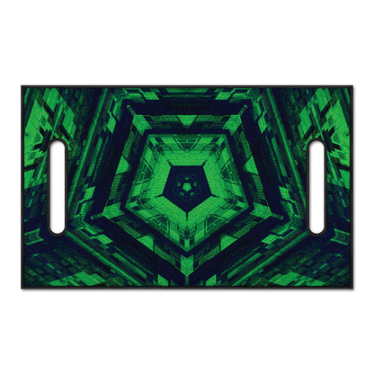 Dark Green Kaleidoscope Print Golf Cart Seat Cover