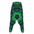 Dark Green Kaleidoscope Print Hammer Pants