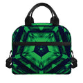 Dark Green Kaleidoscope Print Insulated Lunch Bag