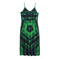 Dark Green Kaleidoscope Print Jersey Midi Cami Dress