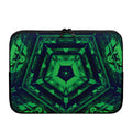Dark Green Kaleidoscope Print Laptop Sleeve