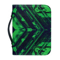 Dark Green Kaleidoscope Print Leather Bible Cover