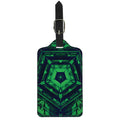 Dark Green Kaleidoscope Print Luggage Tag
