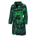Dark Green Kaleidoscope Print Men's Bathrobe
