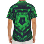 Dark Green Kaleidoscope Print Men's Deep V-Neck Shirt
