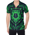 Dark Green Kaleidoscope Print Men's Shirt