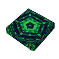 Dark Green Kaleidoscope Print Outdoor Seat Cushion Cover