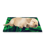 Dark Green Kaleidoscope Print Pet Cooling Mat Cover