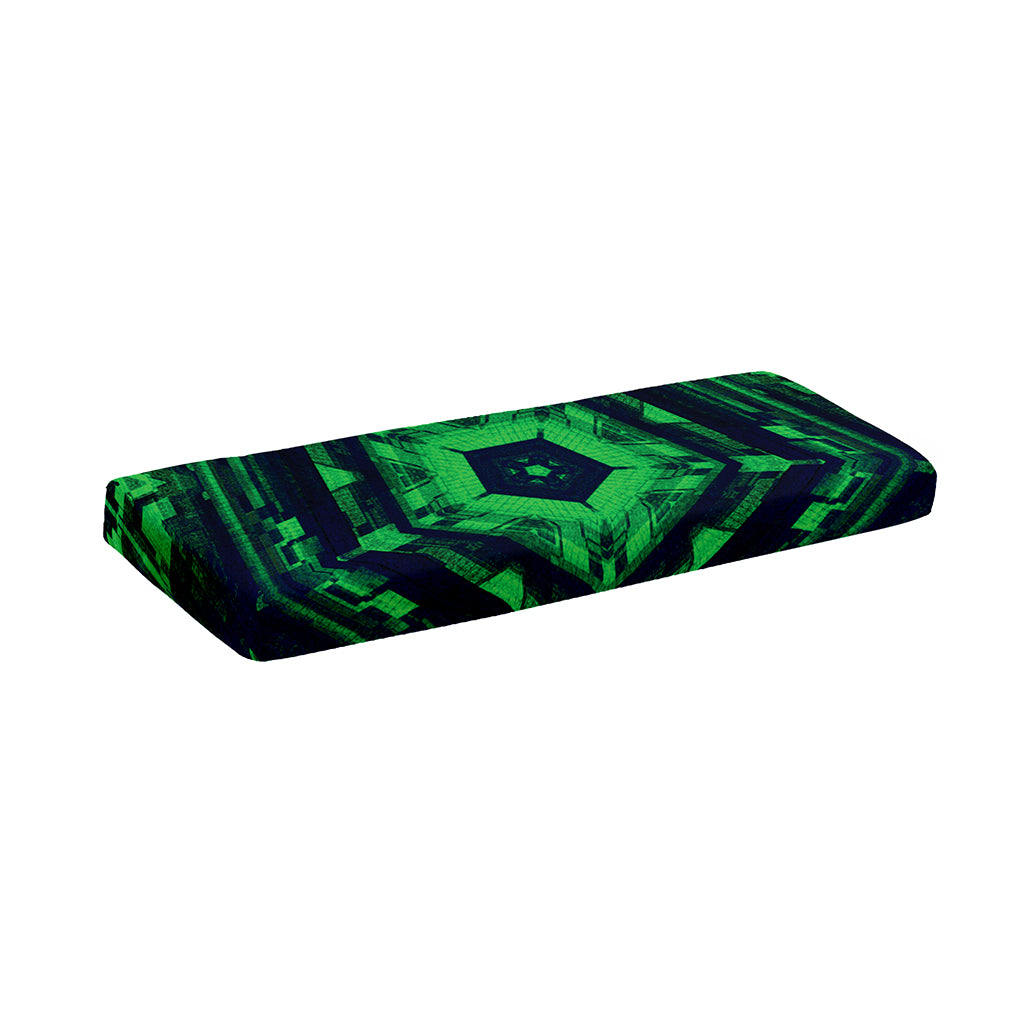 Dark Green Kaleidoscope Print Piano Keyboard Cover
