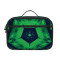 Dark Green Kaleidoscope Print Portable Lunch Bag