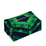 Dark Green Kaleidoscope Print Rectangle Tissue Box Cover