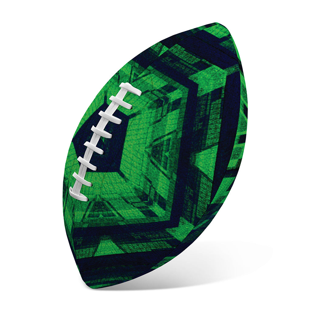 Dark Green Kaleidoscope Print Rugby Ball