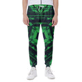 Dark Green Kaleidoscope Print Joggers