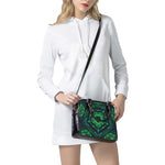 Dark Green Kaleidoscope Print Shoulder Handbag